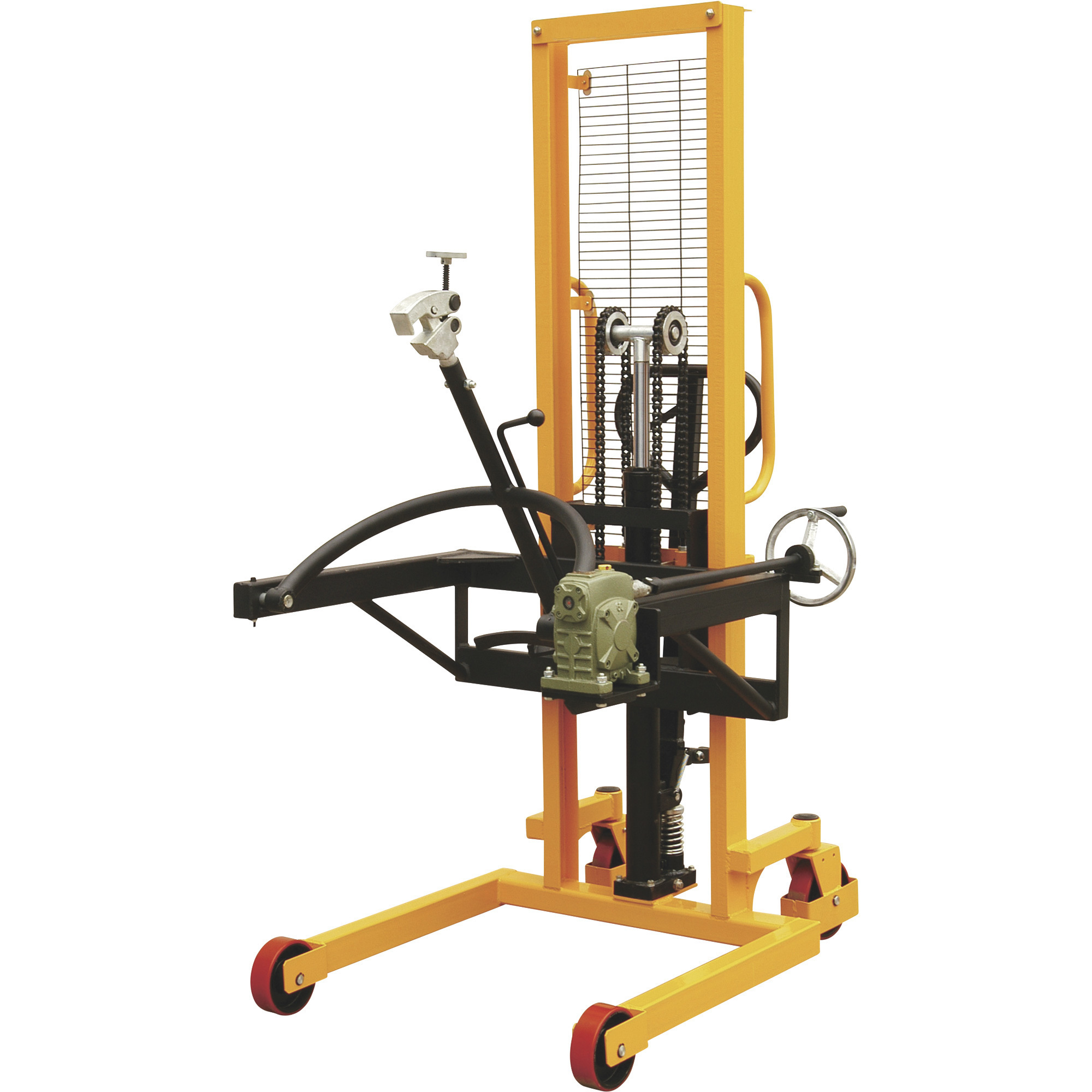 Vestil Drum Lifter/Positioner - 550-Lb. Capacity, 120° Rotation, Manual Hand Crank, Model# DRUM-LRT-ESJ